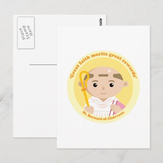 Bernard von Clairvaux Postkarte (Vorne/Hinten)