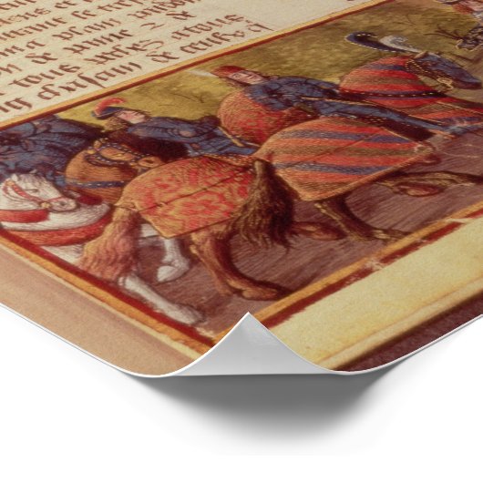 Bernard von Clairvaux predigen den zweiten Kreuzzu Poster (Ecke)