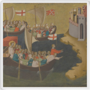 Bernardo Daddi: Ankunft von Saint Ursula in Köln Aufkleber