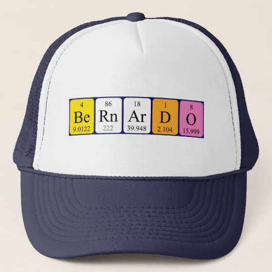 Bernardo Periodtable name hat Truckerkappe (Vorderseite)