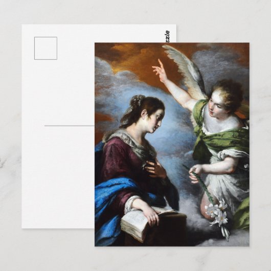 Bernardo Strozzi Die Ankündigung Postkarte (Vorne/Hinten)