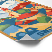 BERNE Switzerland Vintage Travel Poster (Ecke)