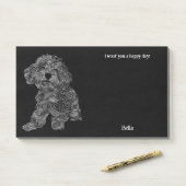 Bernedoodle Abstrakt Art Dog Name Post-it Klebezettel (Auf Schreibtisch)