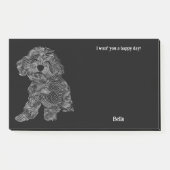 Bernedoodle Abstrakt Art Dog Name Post-it Klebezettel (Vorderseite)