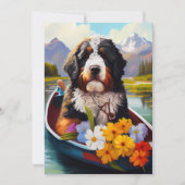 Bernedoodle auf einem Paddle: Ein Landschaftliches Einladung (Vorderseite)