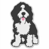 Bernedoodle Aufkleber (Vorderseite)