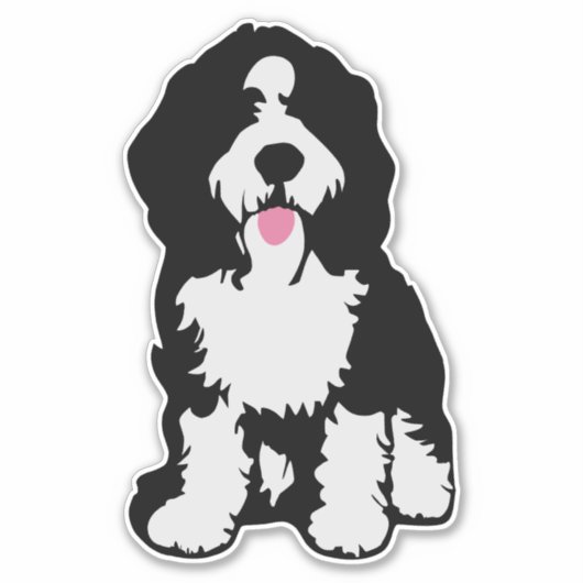 Bernedoodle Aufkleber (Vorderseite)