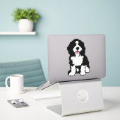 Bernedoodle Aufkleber (Laptop auf Schreibtisch)