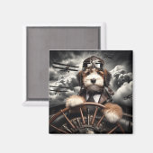 Bernedoodle Aviator Magnet (Vorderseite/Rückseite)