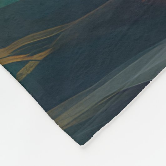 Bernedoodle Beach Surfen Malerei Fleecedecke (Ecke)