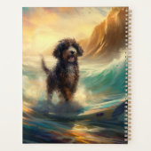 Bernedoodle Beach Surfen Malerei Planer (Rückseite)