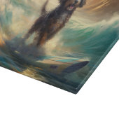 Bernedoodle Beach Surfen Malerei Schneidebrett (Ecke)