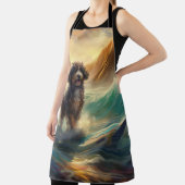 Bernedoodle Beach Surfen Malerei Schürze (InSitu)