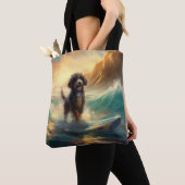 Bernedoodle Beach Surfen Malerei Tasche (Von Nahem)