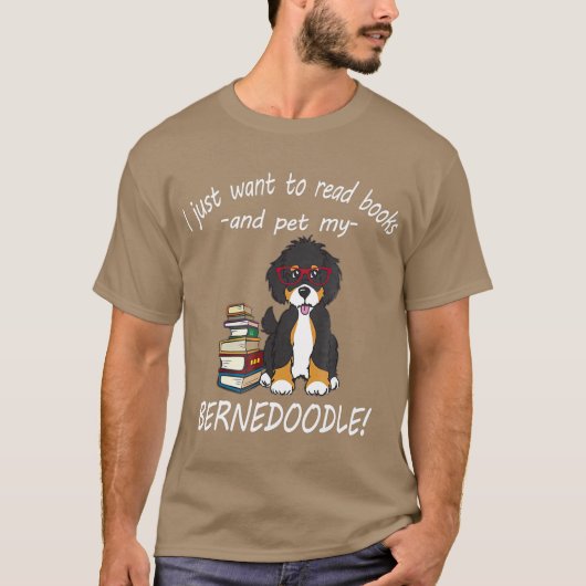 Bernedoodle-Bücher T-Shirt (Vorderseite)