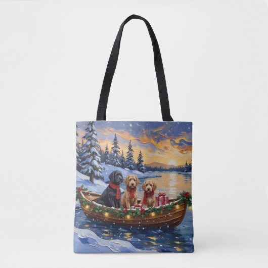 Bernedoodle Christmas Boat Holiday Tasche (Vorderseite)