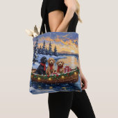 Bernedoodle Christmas Boat Holiday Tasche (Von Nahem)