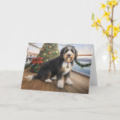 Bernedoodle Christmas Cruise: Feierabend Karte (Gelbe Blume)