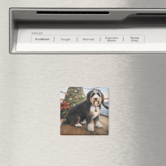 Bernedoodle Christmas Cruise: Feierabend Magnet (In Situ (Geschirrspüler))