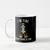 Bernedoodle Christmas I'm Fine Everything Is Fine Kaffeetasse (Links)