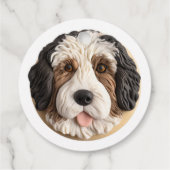 Bernedoodle Dog 3D Inspiriert Geschenkanhänger (Rückseite)