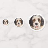 Bernedoodle Dog 3D Inspiriert Konfetti (Rückseiten)