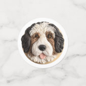 Bernedoodle Dog 3D Inspiriert Konfetti (Klein Vorderseite)