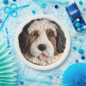 Bernedoodle Dog 3D Inspiriert Pappteller (Party)