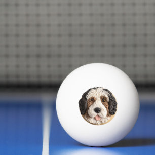 Bernedoodle Dog 3D Inspiriert Tischtennisball