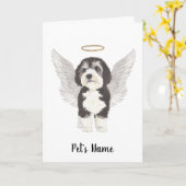 Bernedoodle Dog Beileid Memorial Karte (Gelbe Blume)