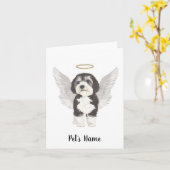 Bernedoodle Dog Beileid Memorial Karte (Gelbe Blume)