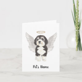 Bernedoodle Dog Beileid Memorial Karte