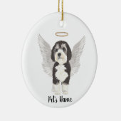 Bernedoodle Dog Beileid Memorial Keramik Ornament (Rechts)