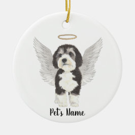 Bernedoodle Dog Beileid Memorial Keramik Ornament