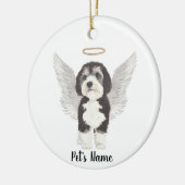Bernedoodle Dog Beileid Memorial Keramik Ornament (Links)