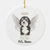 Bernedoodle Dog Beileid Memorial Keramik Ornament (Hinten)