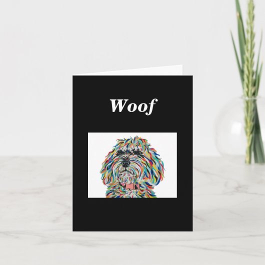 Bernedoodle Dog Blank Note Card Dankeskarte (Vorderseite)