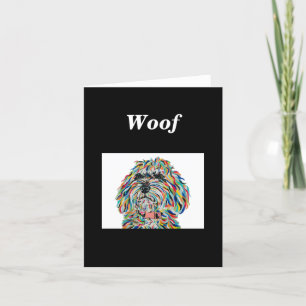 Bernedoodle Dog Blank Note Card Dankeskarte
