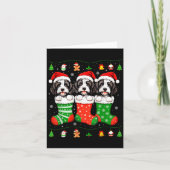 Bernedoodle Dog Christmas Pajamas Funny Xmas Dog L Karte (Vorderseite)