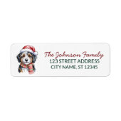 Bernedoodle Dog Christmas Return Address           (Vorne)