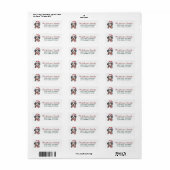Bernedoodle Dog Christmas Return Address           (Vorne)