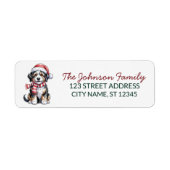 Bernedoodle Dog Christmas Return Address           (Vorne)
