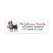 Bernedoodle Dog Christmas Return Address           (Vorne)