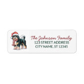 Bernedoodle Dog Christmas Return Address           (Vorne)