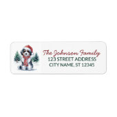 Bernedoodle Dog Christmas Return Address           (Vorne)