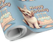 Bernedoodle Dog Colorful Geschenkpapier (Rolleneckpunkt)