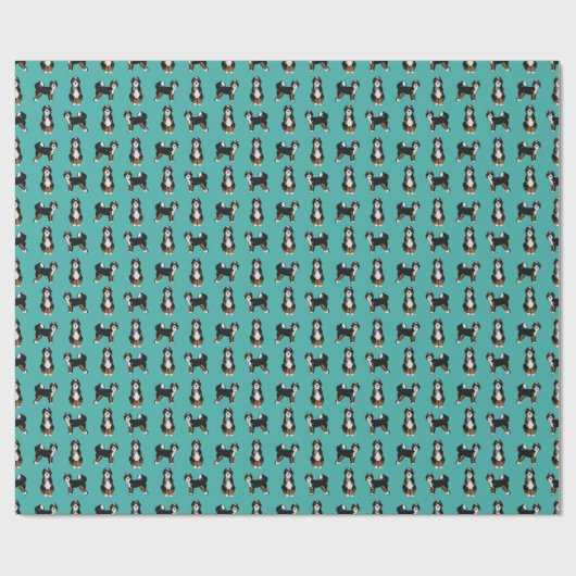 Bernedoodle Dog Geschenkpapier (Flach)