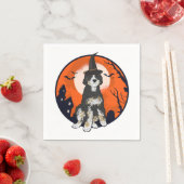 Bernedoodle Dog Halloween T - Shirt Serviette (Beispiel)