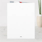 Bernedoodle Dog in Schnee Weihnachten Karte (Rückseite)