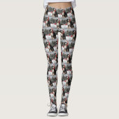 Bernedoodle Dog in Schnee Weihnachten Leggings (Vorderseite)